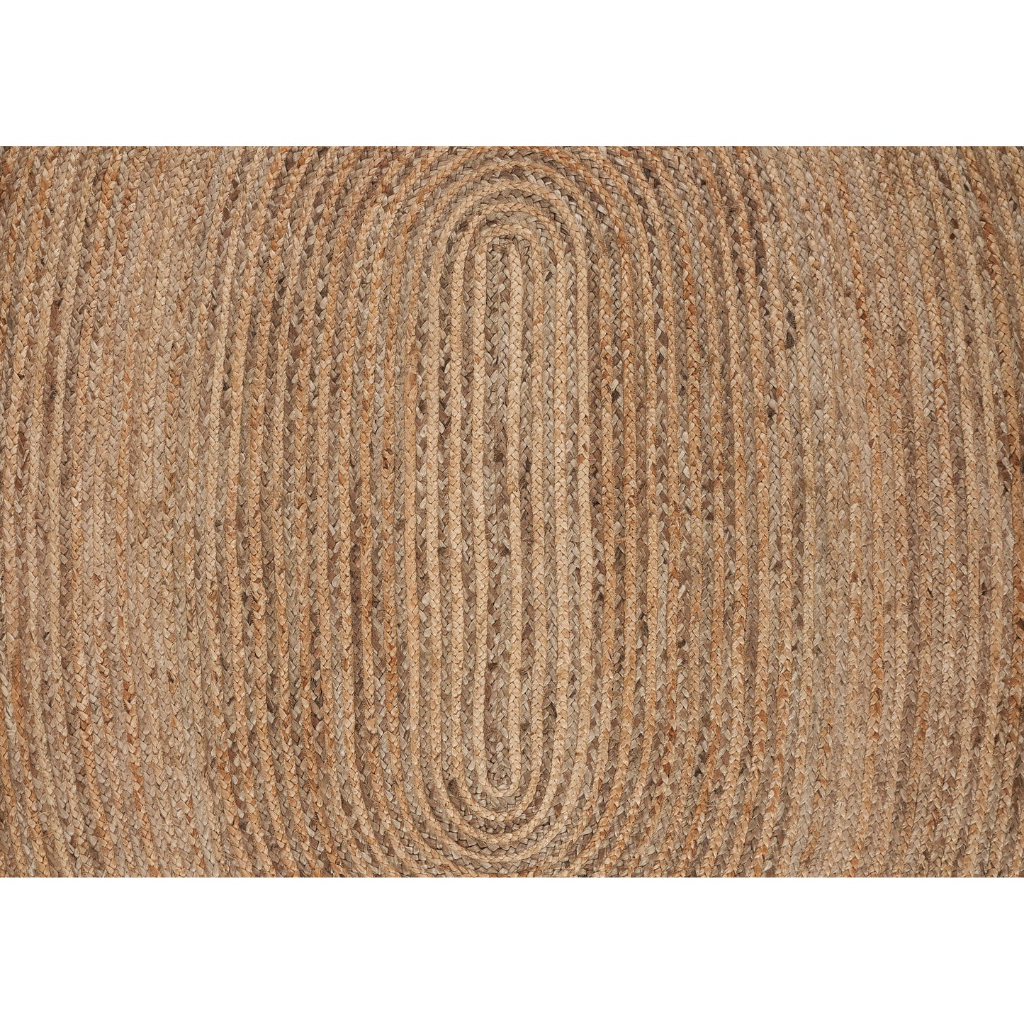 NATUR-12035 Farmhouse Hand-Braided Natural/Gray Jute Indoor Area Rugs - LR Home