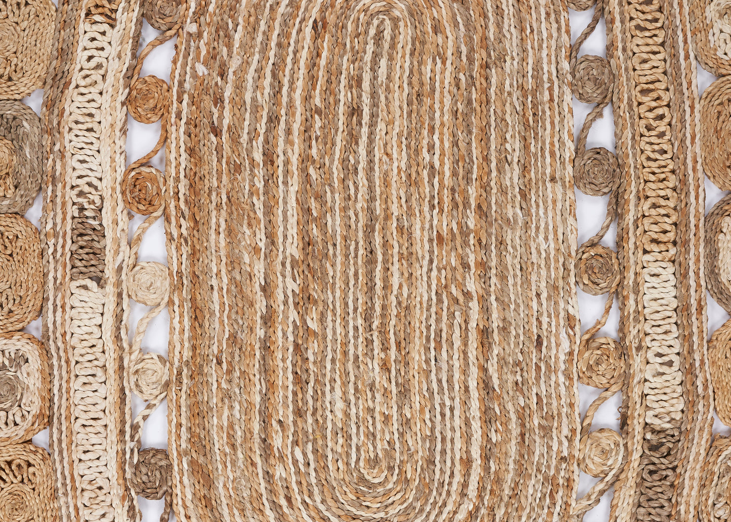 Boutique Jute-12038 Moroccan/Global Hand-Braided Brown/Beige Self-Backed Indoor Area Rug - LR Home