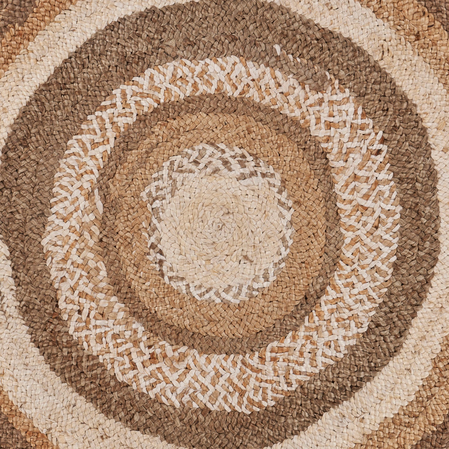 NATUR-12032 Modern/Contemporary Hand-Braided Bleach/Natural Jute Indoor Area Rugs - LR Home