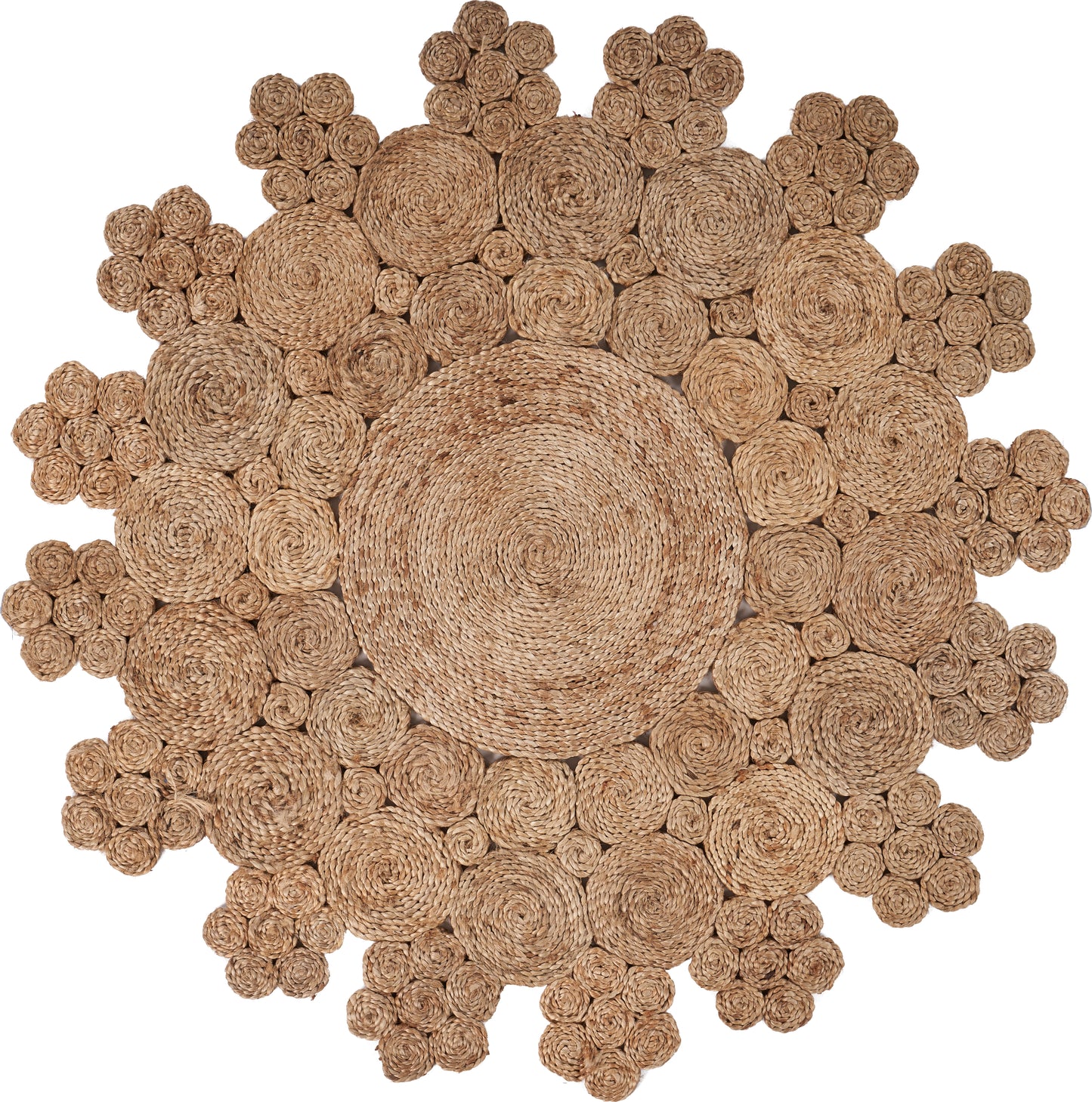 NATUR-12043 Modern/Contemporary Hand-Braided Natural Jute Indoor Area Rugs - LR Home