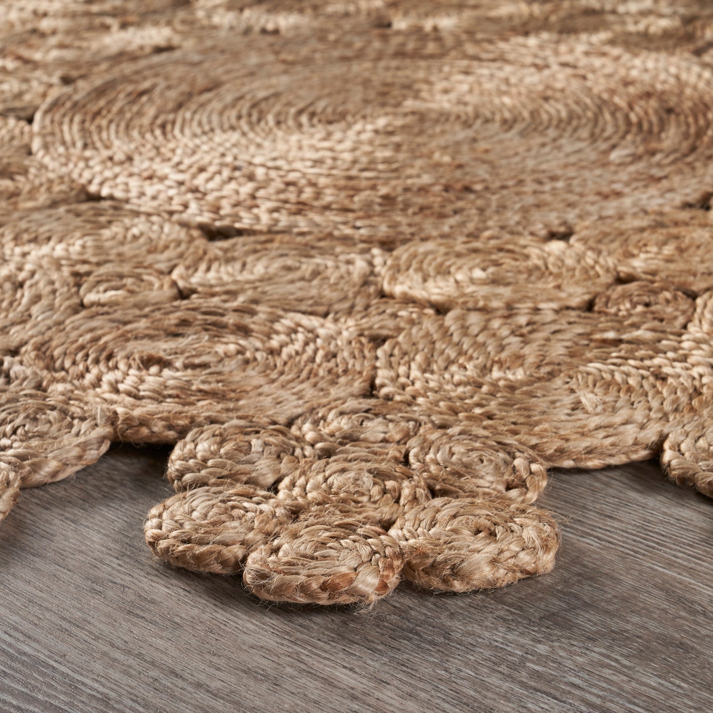 NATUR-12043 Modern/Contemporary Hand-Braided Natural Jute Indoor Area Rugs - LR Home
