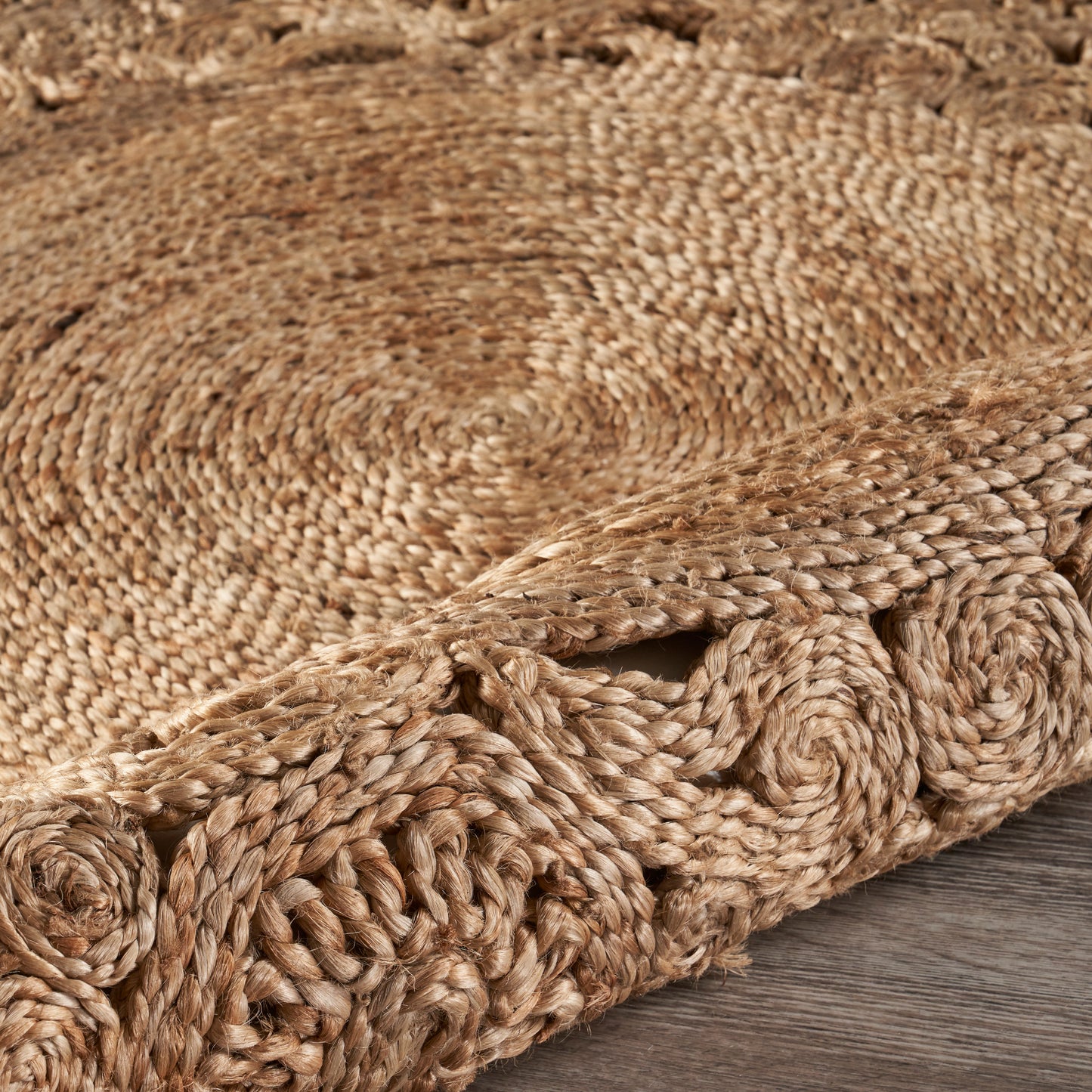 NATUR-12045 Modern/Contemporary Hand-Braided Natural Jute Indoor Area Rugs - LR Home