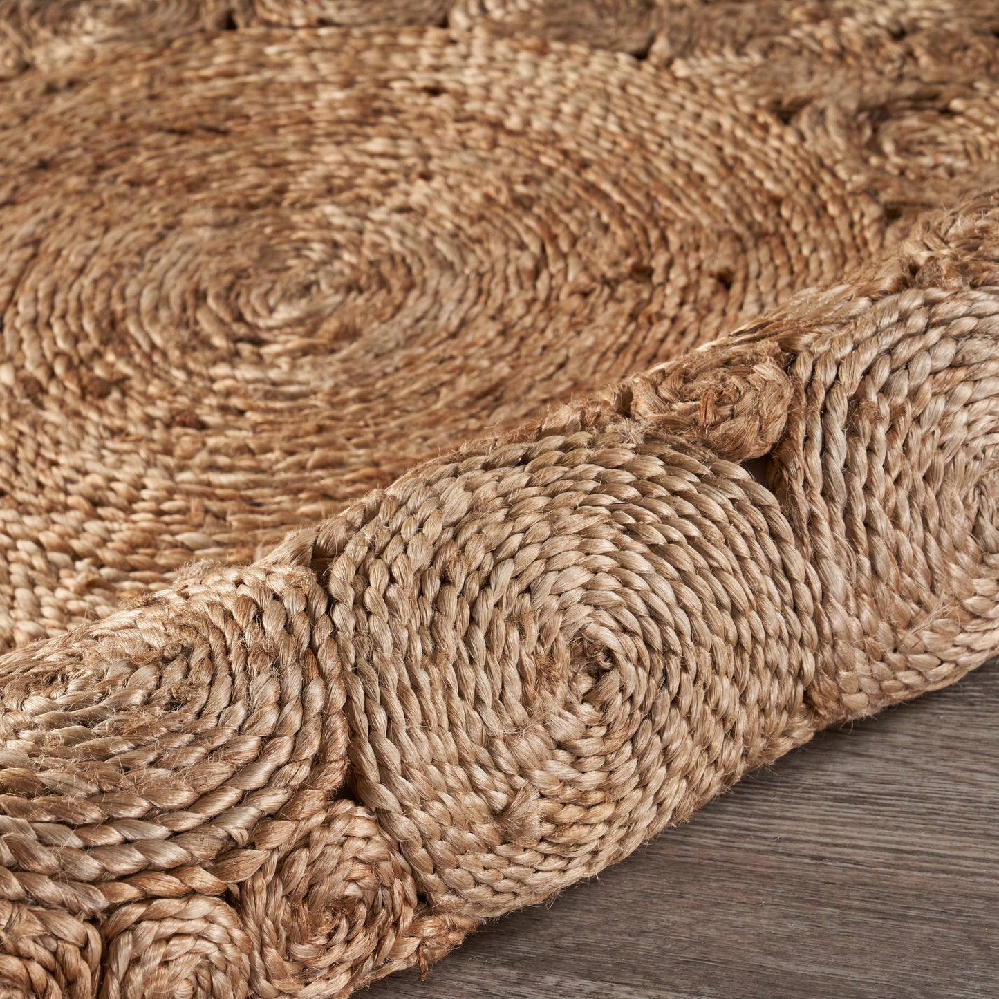 NATUR-12046 Modern/Contemporary Hand-Braided Natural Jute Indoor Area Rugs - LR Home