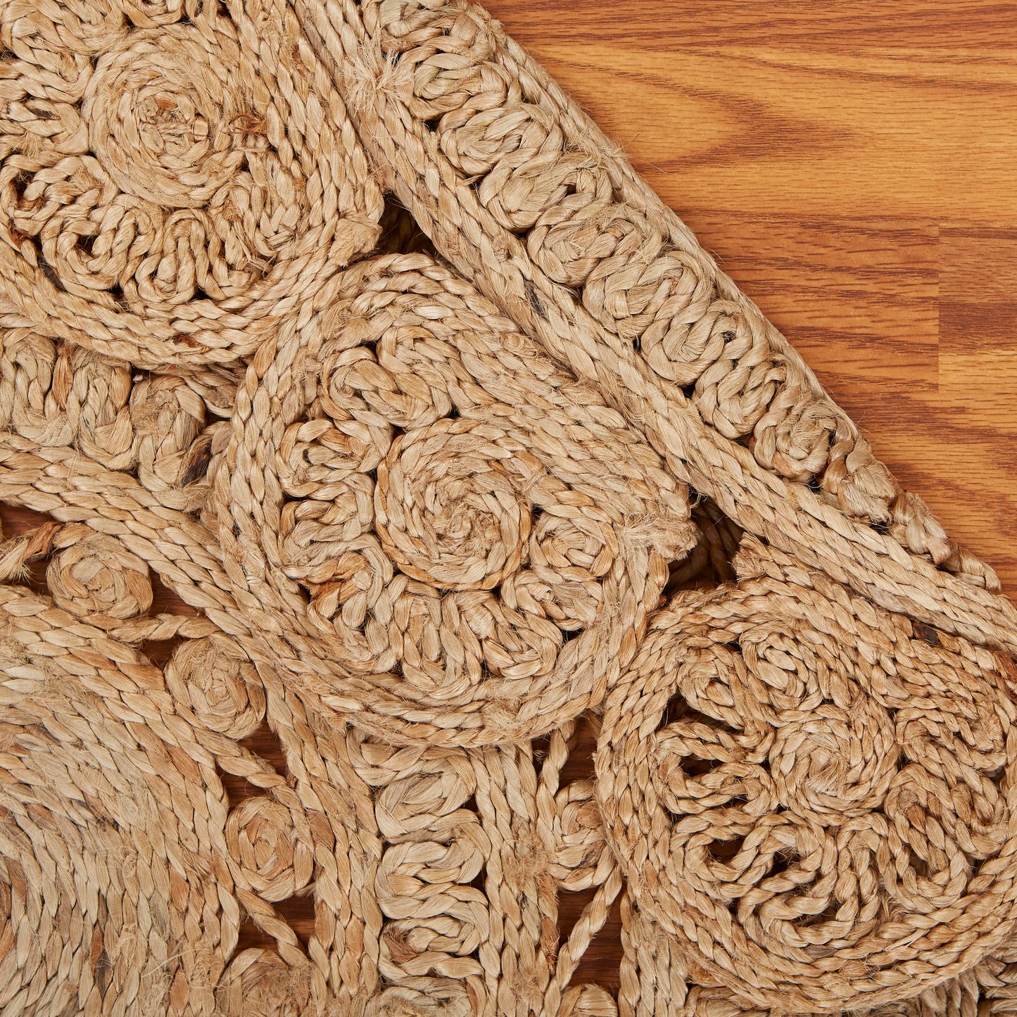 Boutique Jute-50134 Bohemian/Eclectic Hand-Braided Brown Self-Backed Indoor Area Rug - LR Home