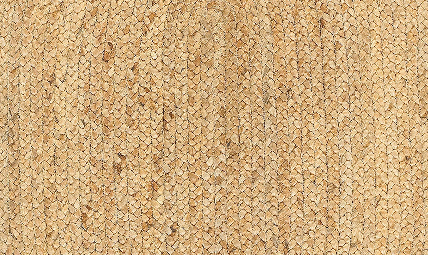 Boutique Jute-50135 Farmhouse Hand-Braided Brown Self-Backed Indoor Area Rug - LR Home