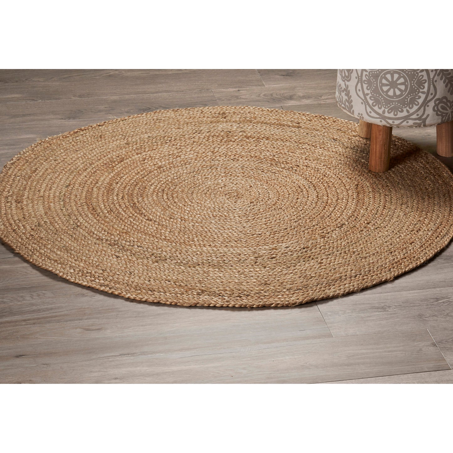 NATUR-12032 Modern/Contemporary Hand-Braided Natural Jute Indoor Area Rugs - LR Home