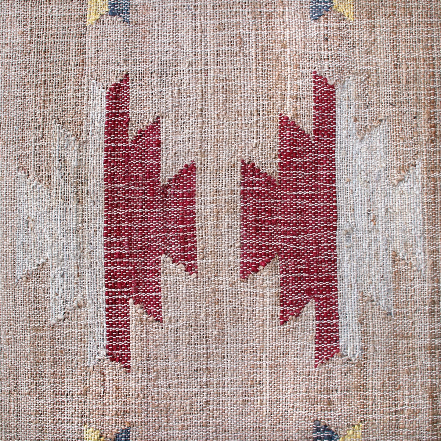 NMROZ-81983 Modern/Contemporary Hand-Woven Tan/Gray/Blue/Multi Jute Blend Indoor Area Rugs - LR Home