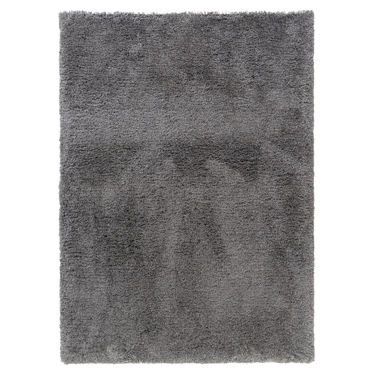 Black Shag Solid Hand-Loomed Polyester Indoor Area Rug - Silo view