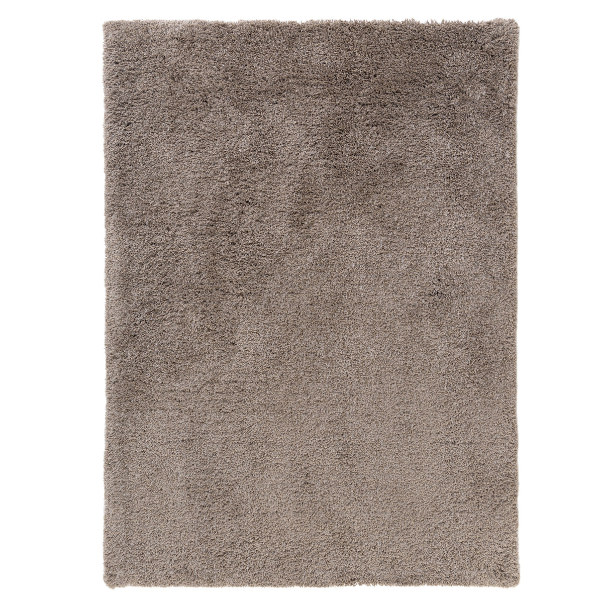 Silver Shag Solid Hand-Loomed Polyester Indoor Area Rug - Silo view
