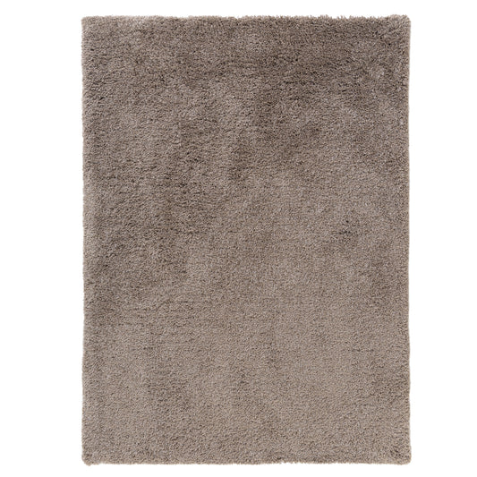 Silver Shag Solid Hand-Loomed Polyester Indoor Area Rug - Silo view