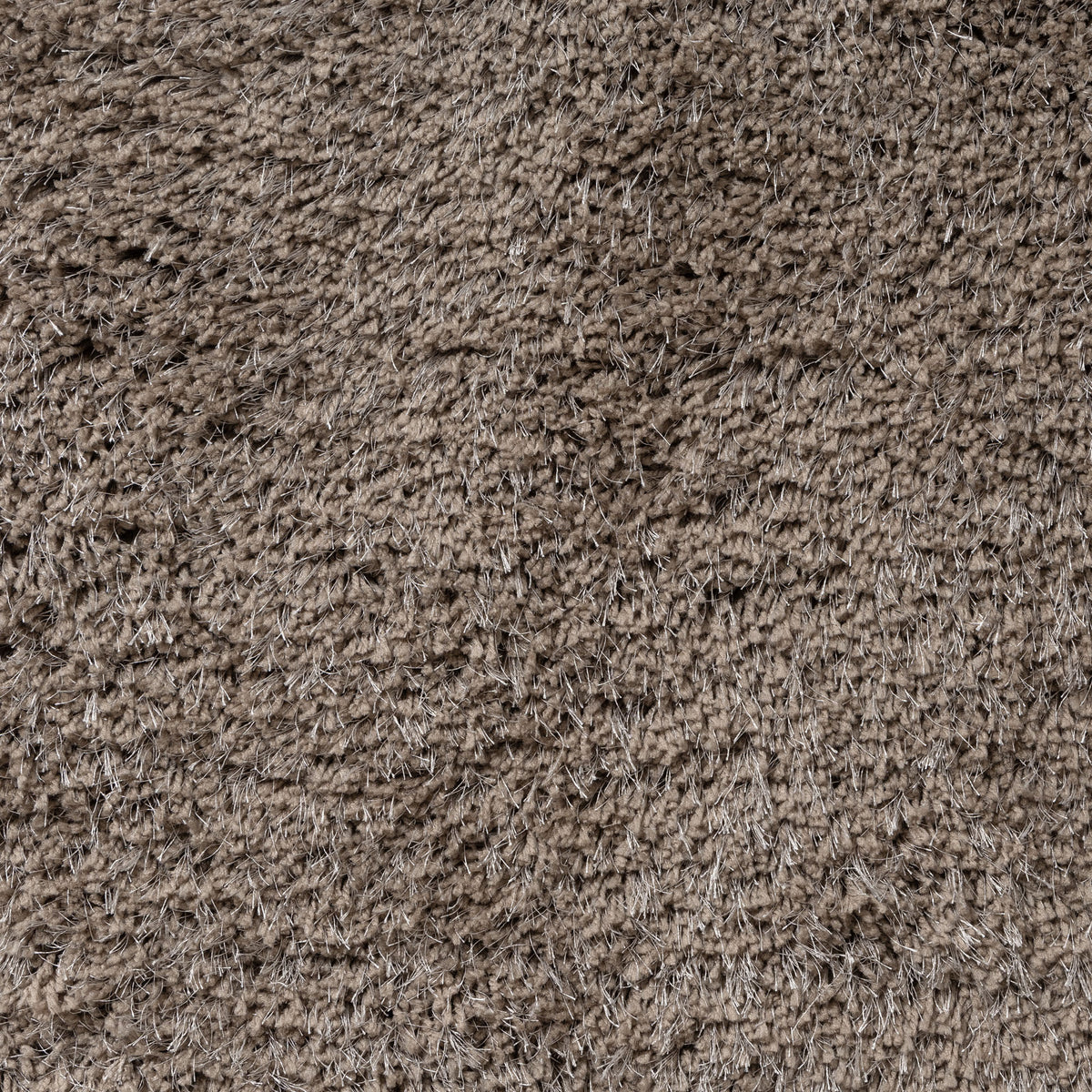 Silver Shag Solid Hand-Loomed Polyester Indoor Area Rug - color swatch