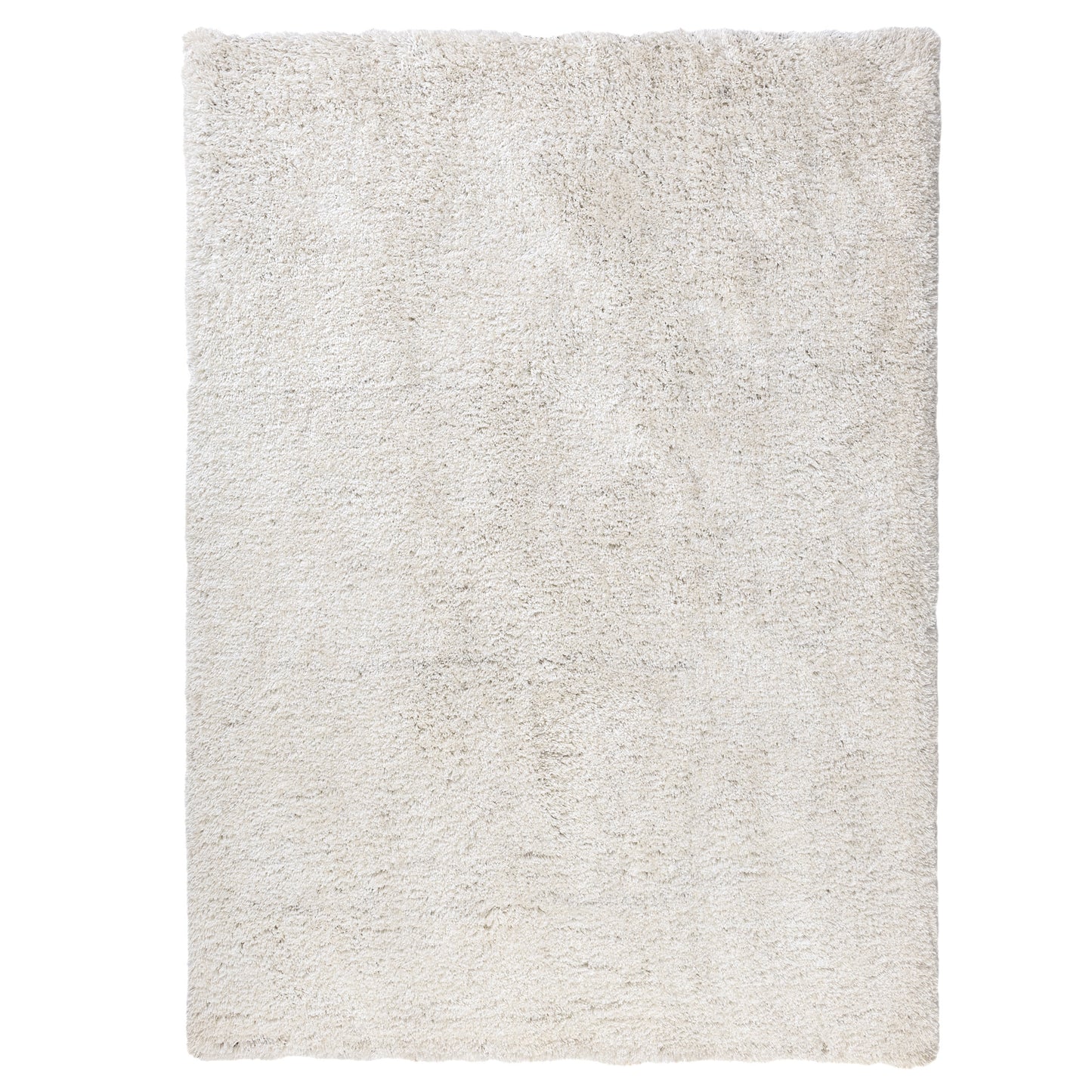 NORVI-82606 Shag Hand-Loomed Ivory Polyester Indoor Area Rugs - LR Home