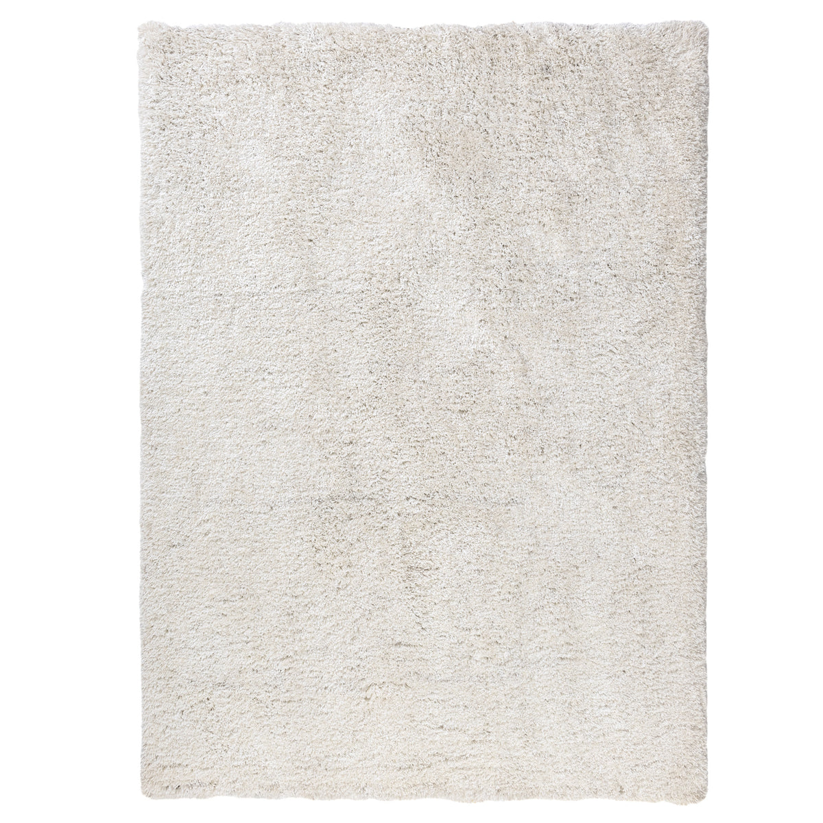 Ivory Shag Solid Hand-Loomed Polyester Indoor Area Rug - Silo view