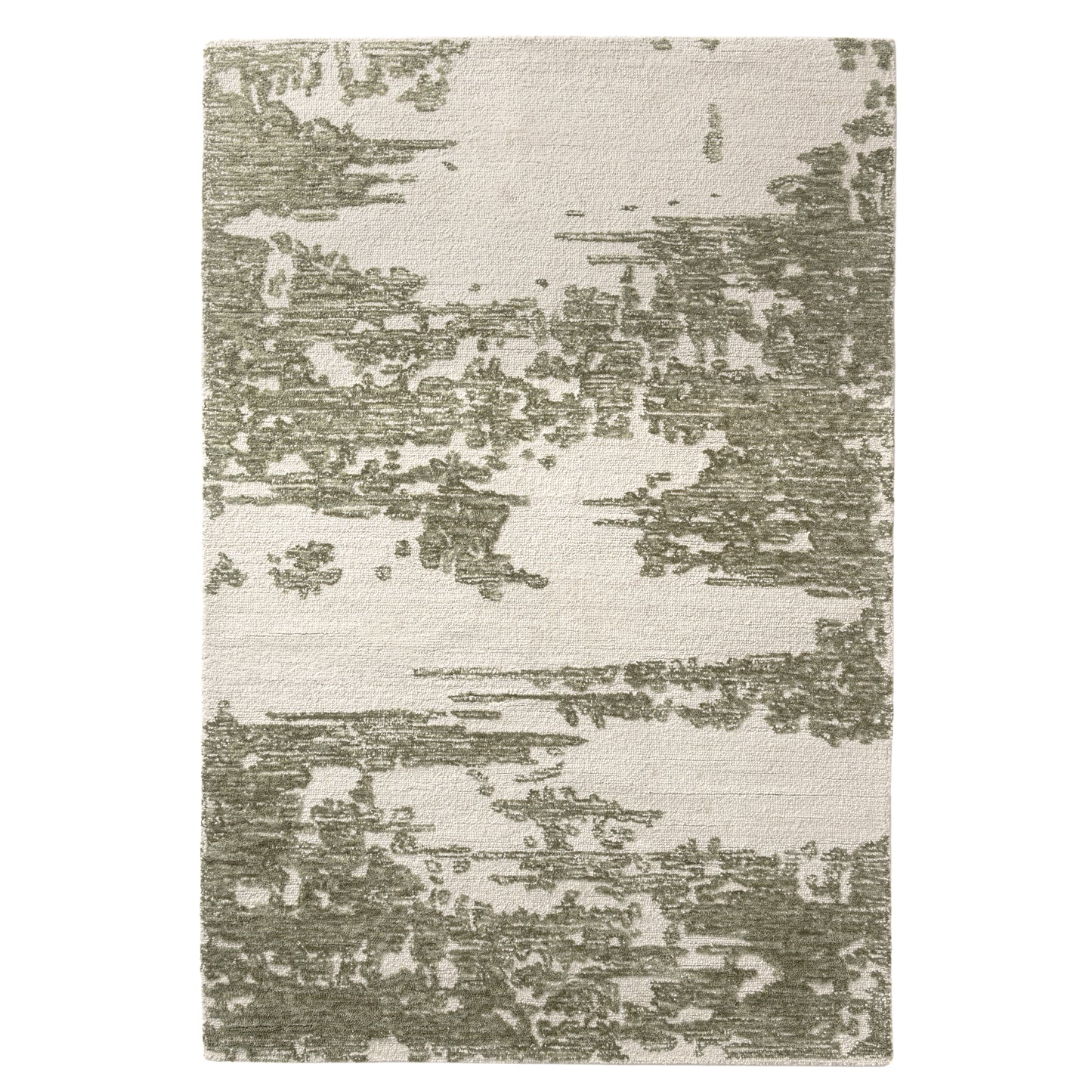 Nuvia-82784 Transitional Hand-Tufted Green/Ivory Cotton Indoor Area Rug - LR Home