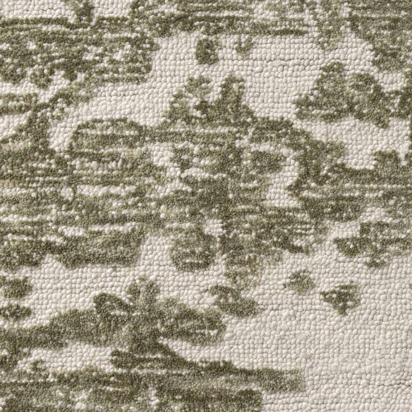 Nuvia-82784 Transitional Hand-Tufted Green/Ivory Cotton Indoor Area Rug - LR Home