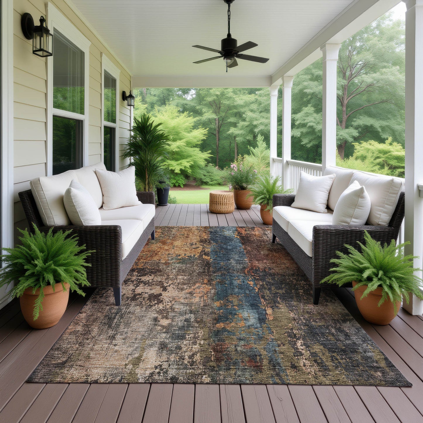 Machine Made Nouveau NV12 Blue - Dalyn Rugs