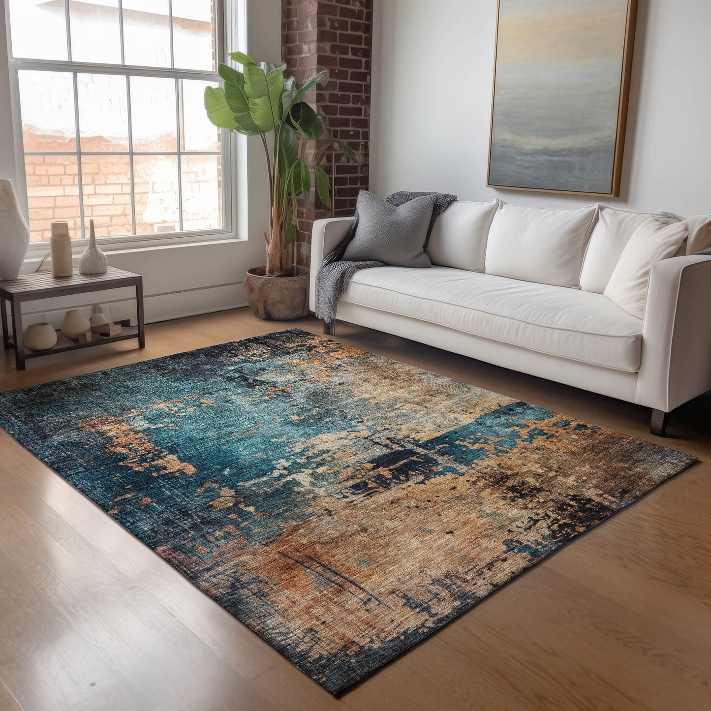 Machine Made Nouveau NV14 Teal - Dalyn Rugs