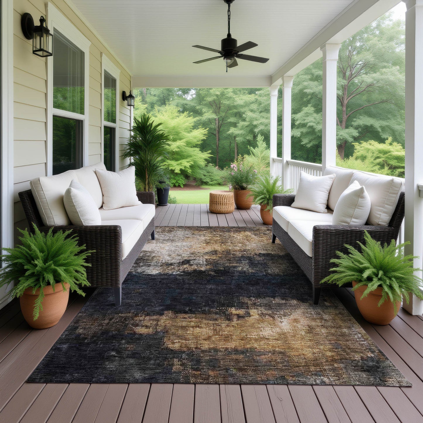 Machine Made Nouveau NV17 Charcoal - Dalyn Rugs