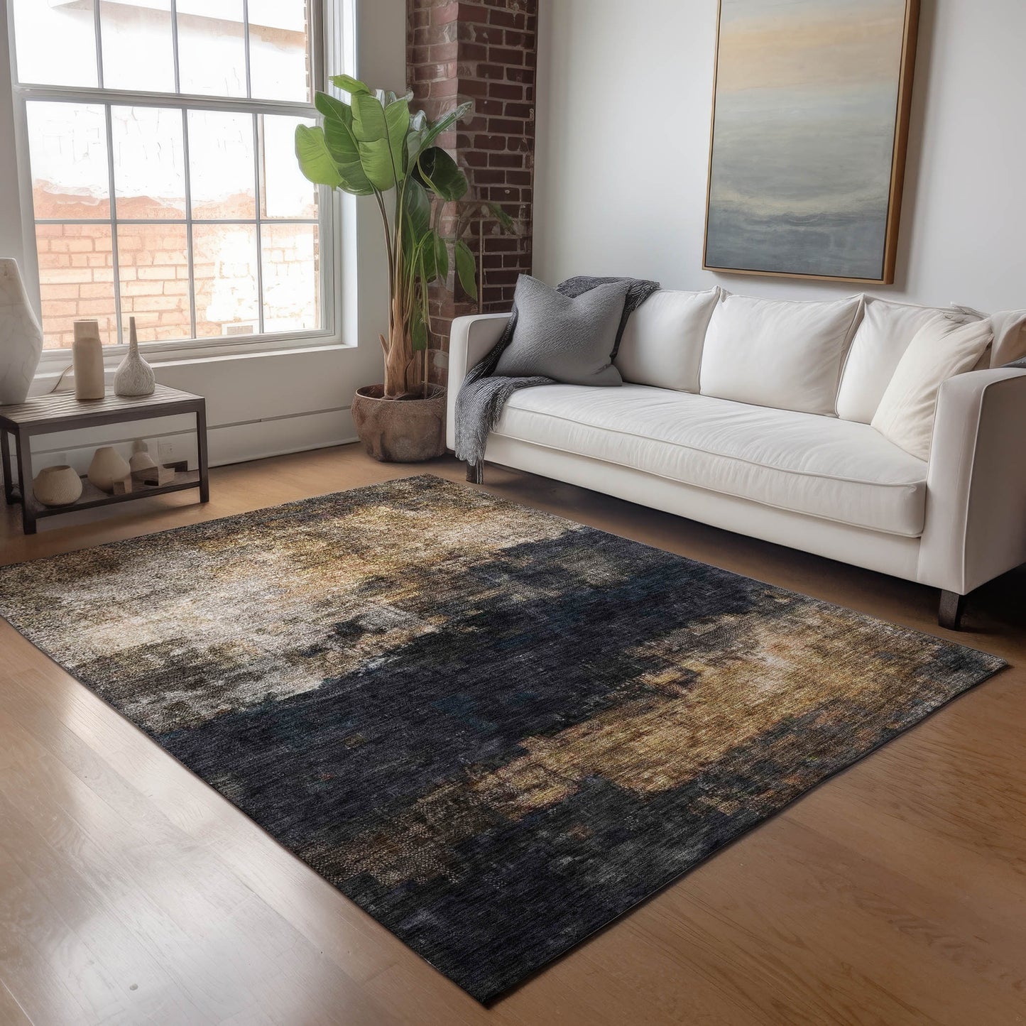 Machine Made Nouveau NV17 Charcoal - Dalyn Rugs