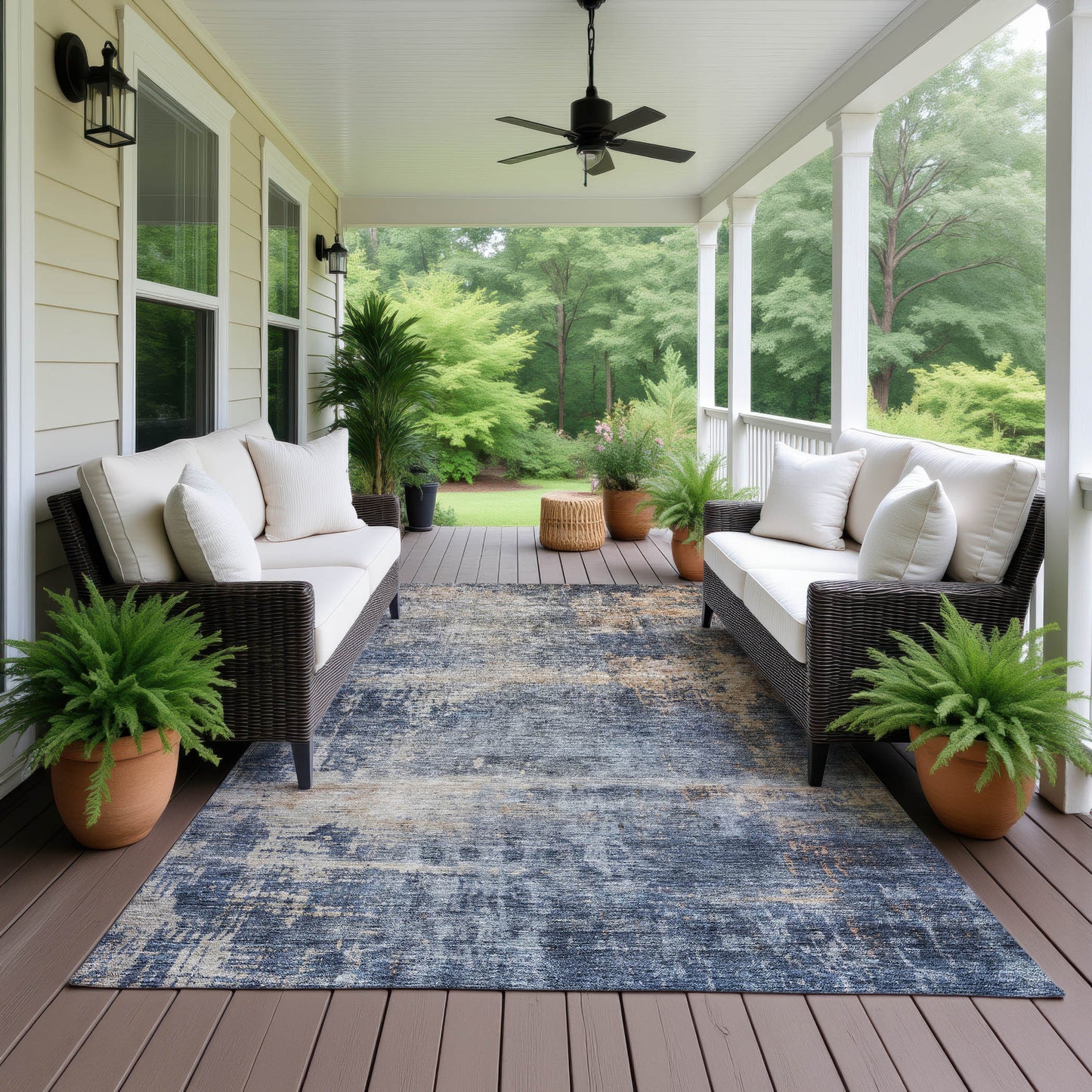 Machine Made Nouveau NV25 Denim - Dalyn Rugs