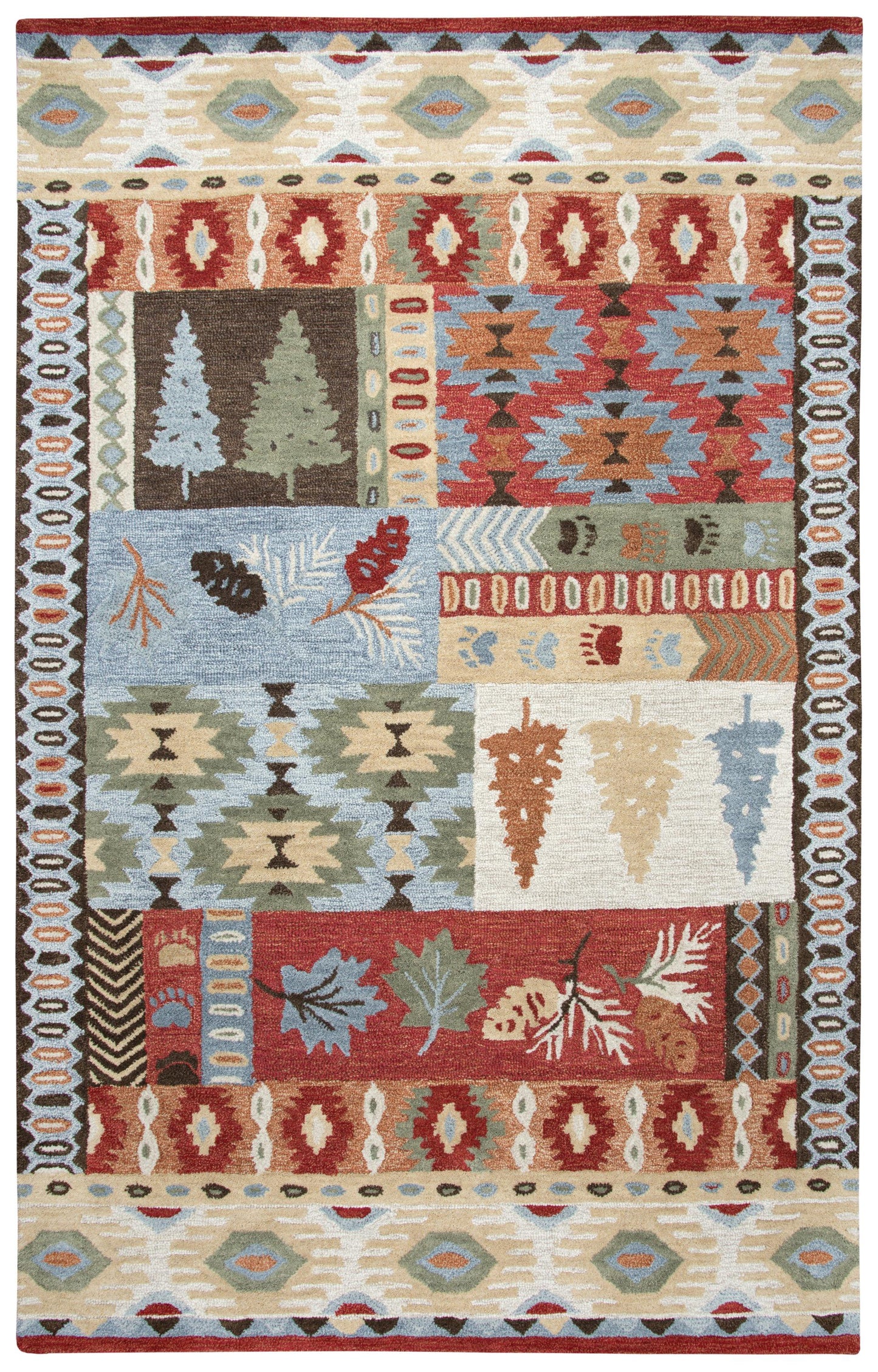 Northwoods NWD101 Red Hand-Tufted Rug - Rizzy