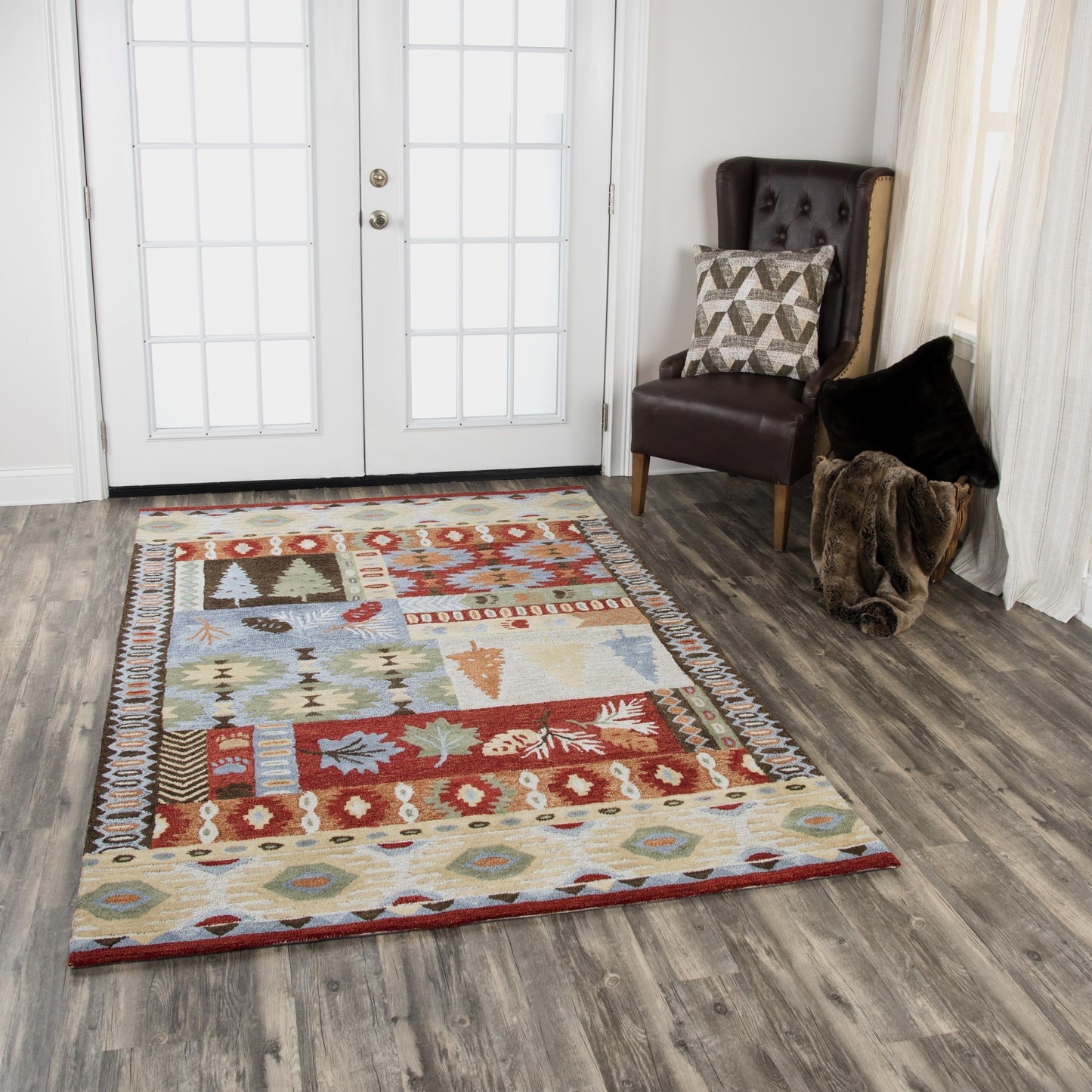 Northwoods NWD101 Red Hand-Tufted Rug - Rizzy