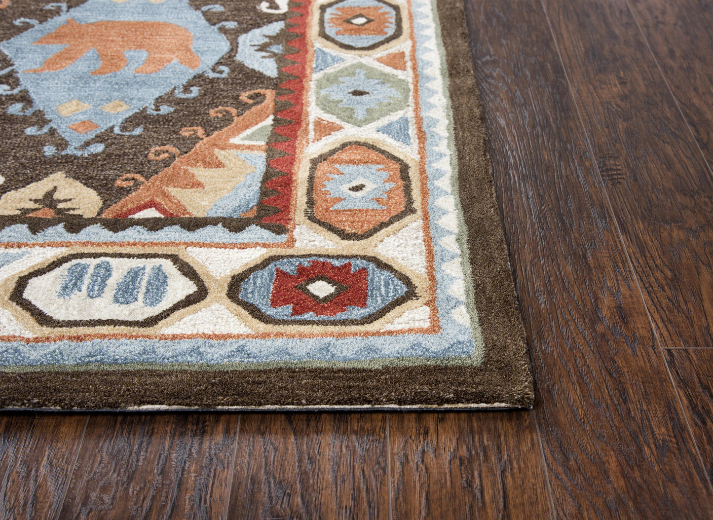 Northwoods NWD102 Brown Hand-Tufted Rug - Rizzy