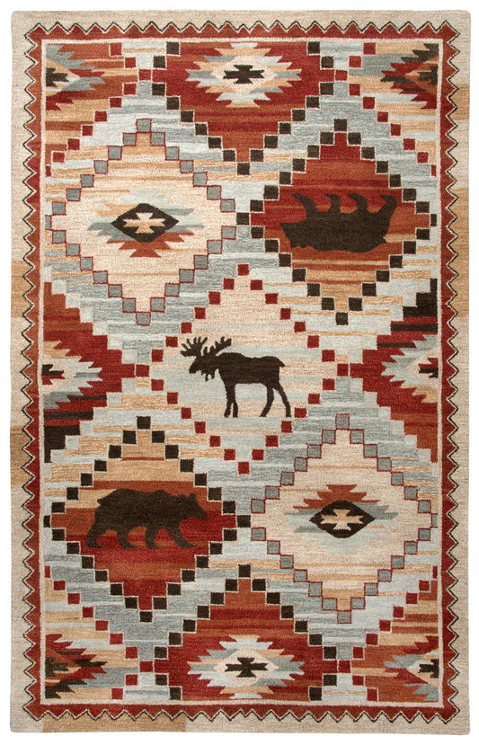 Northwoods NWD103 Red Hand-Tufted Rug - Rizzy