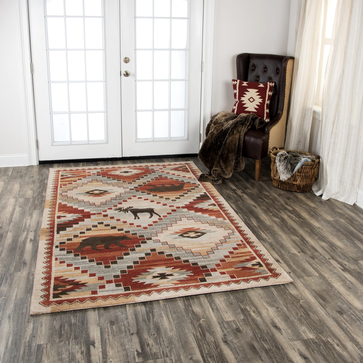 Northwoods NWD103 Red Hand-Tufted Rug - Rizzy