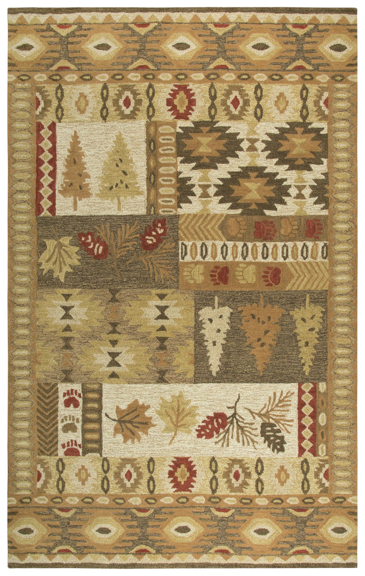 Northwoods NWD105 Brown Hand-Tufted Rug - Rizzy