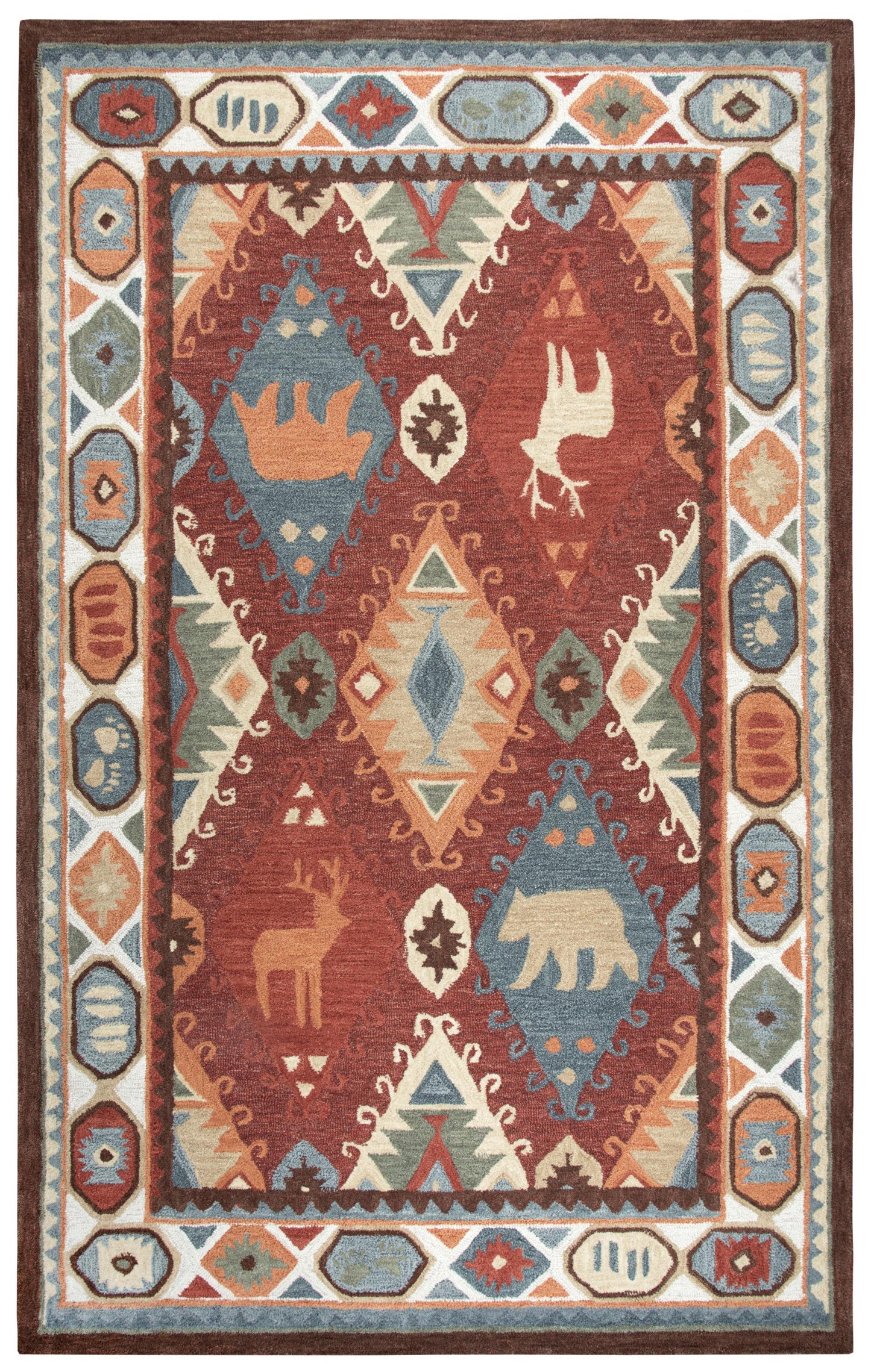 Northwoods NWD106 Red Hand-Tufted Rug - Rizzy