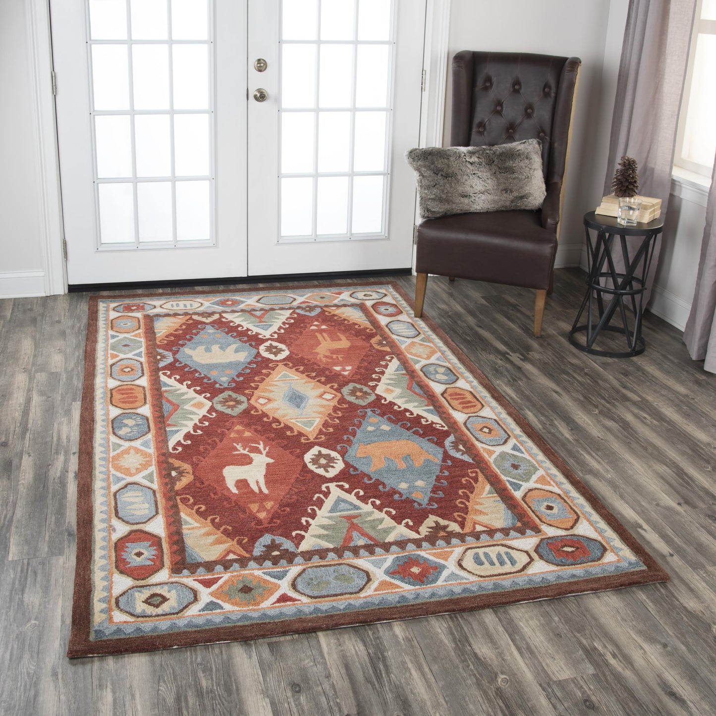Northwoods NWD106 Red Hand-Tufted Rug - Rizzy
