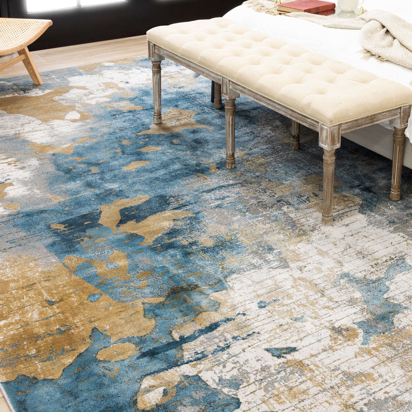 Nuvole Grey Blue Area Rug - Karastan