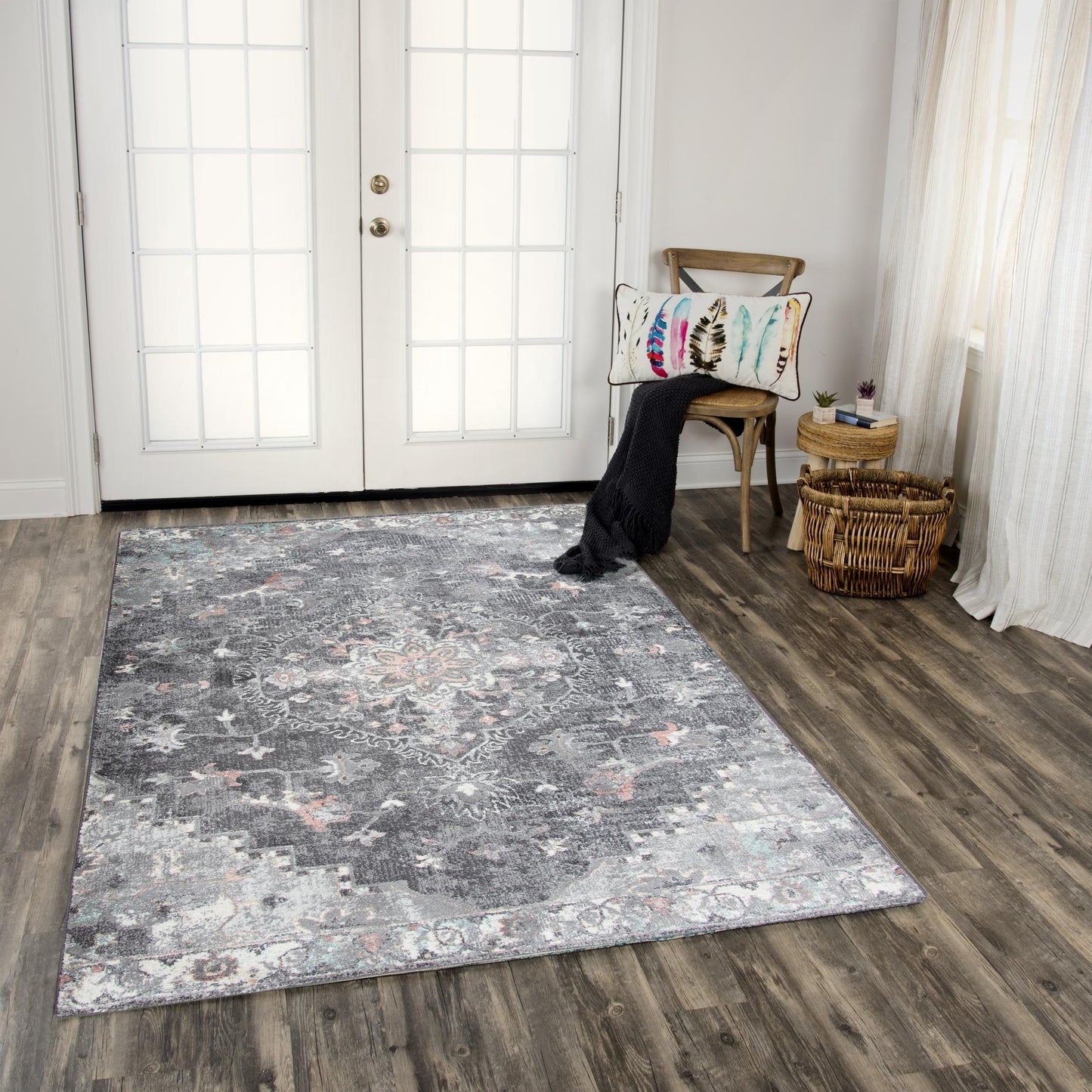 Odyssey ODY836 Charcoal Machine-Made Rug - Rizzy