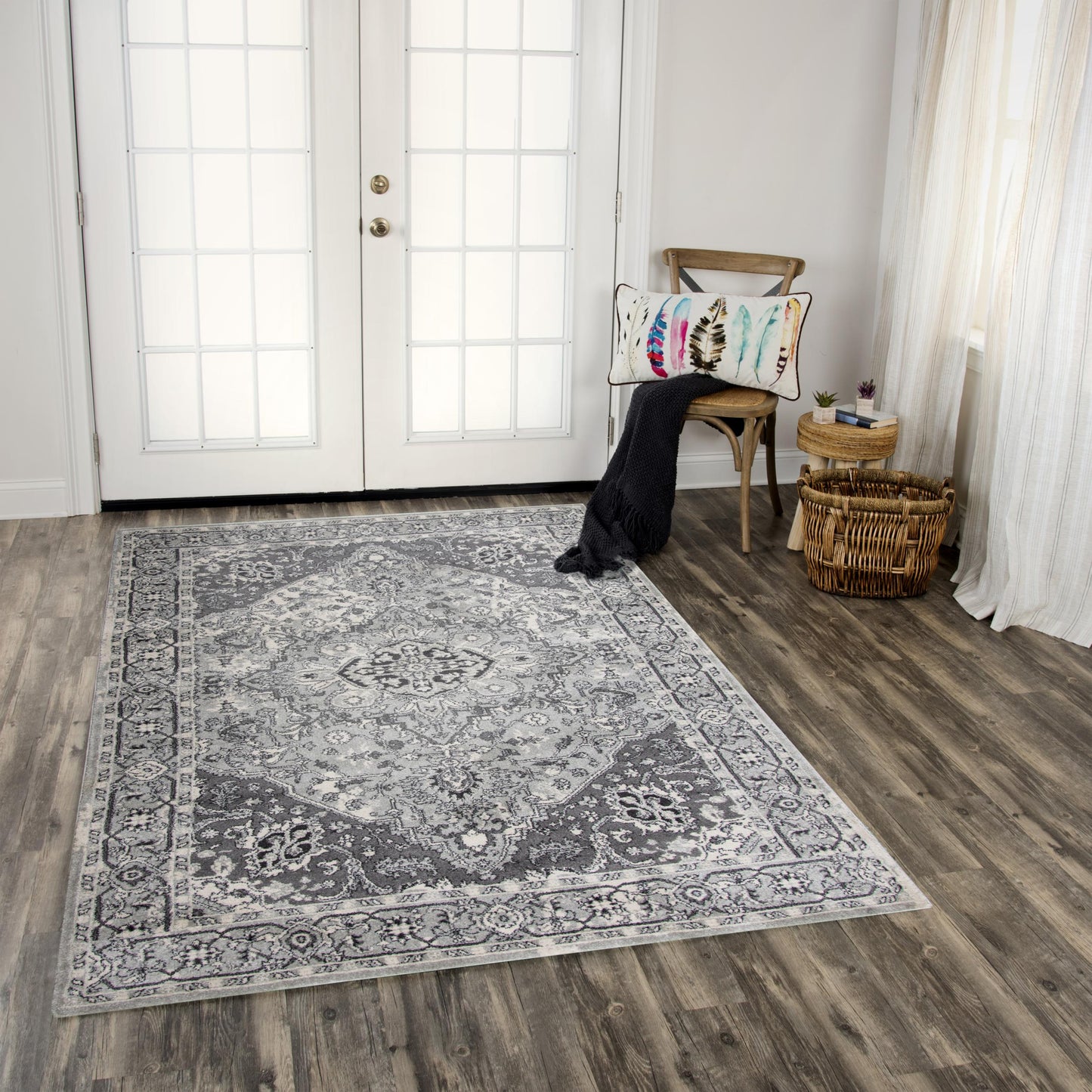 Odyssey ODY838 Light Gray Machine-Made Rug - Rizzy