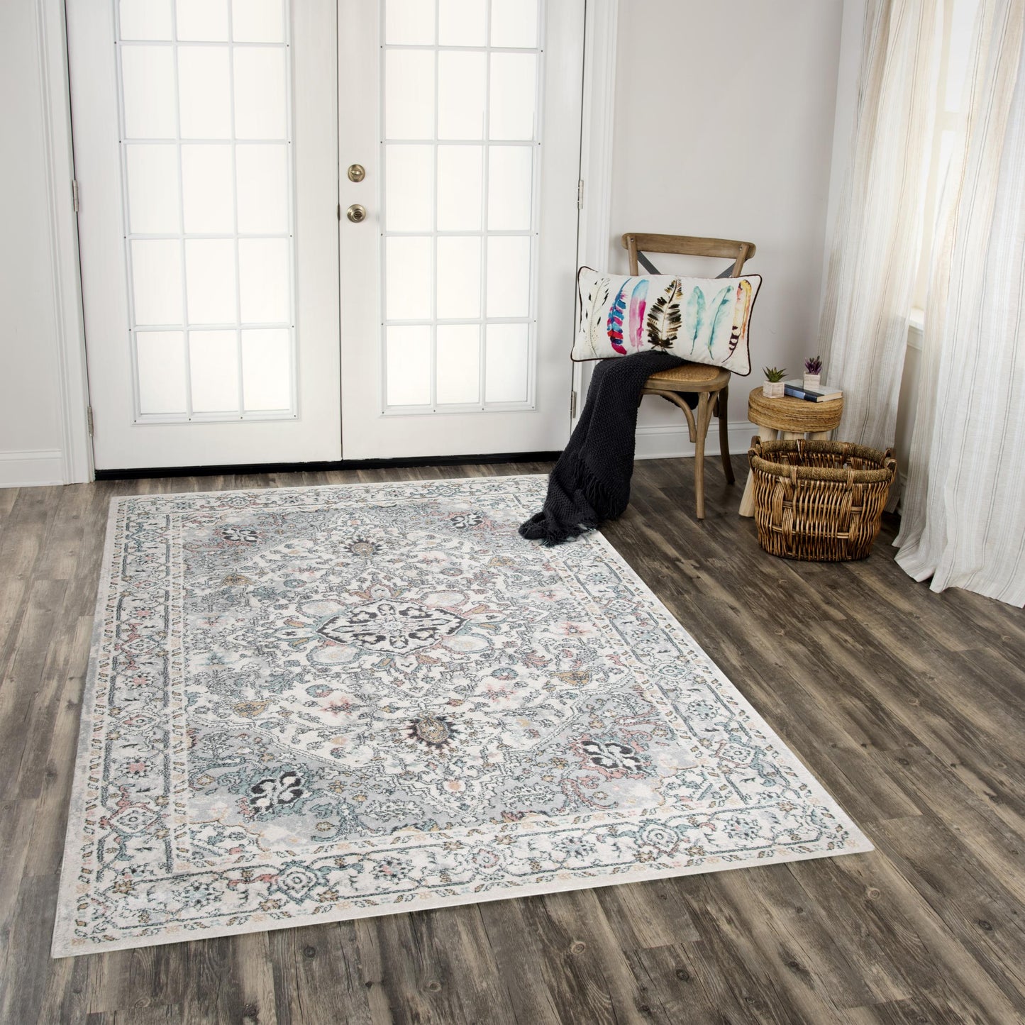 Odyssey ODY840 Ivory Power loomed Rug - Rizzy