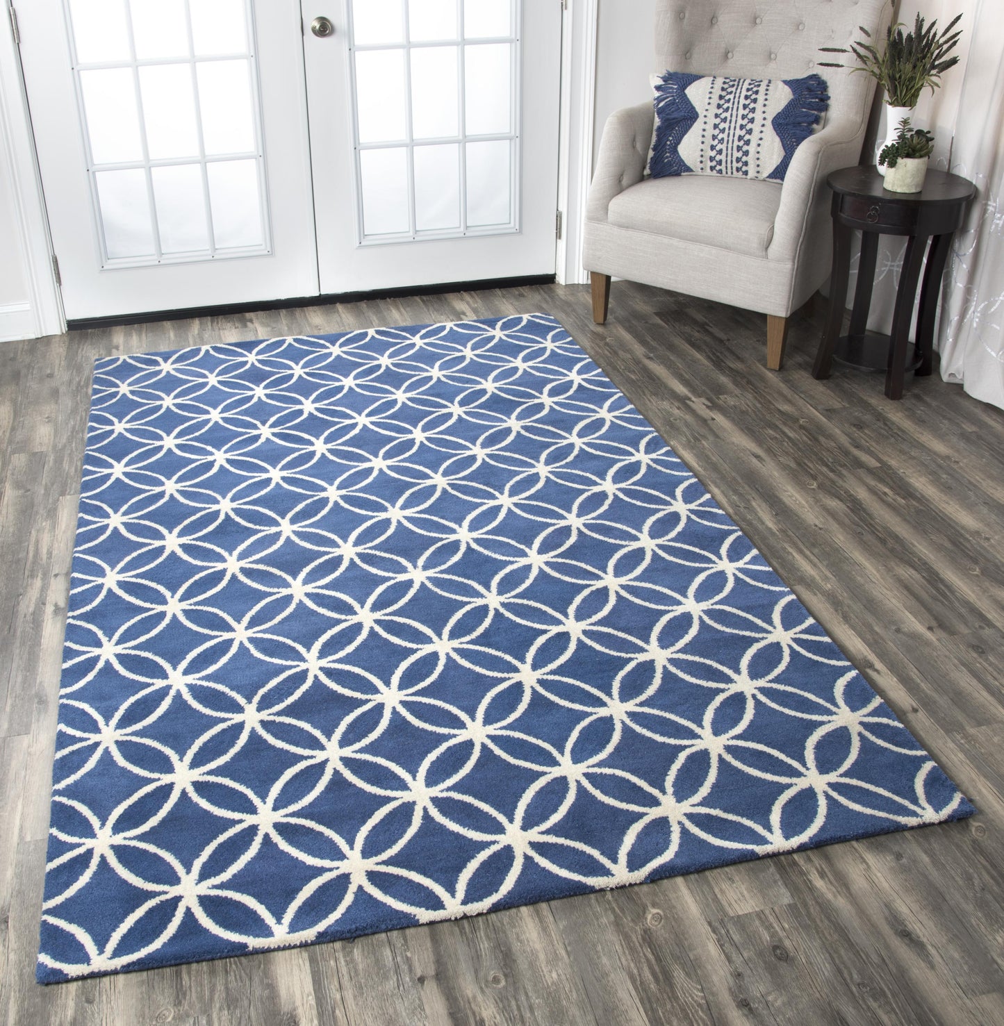 Opus OP8120 Blue Hand-Tufted Rug - Rizzy