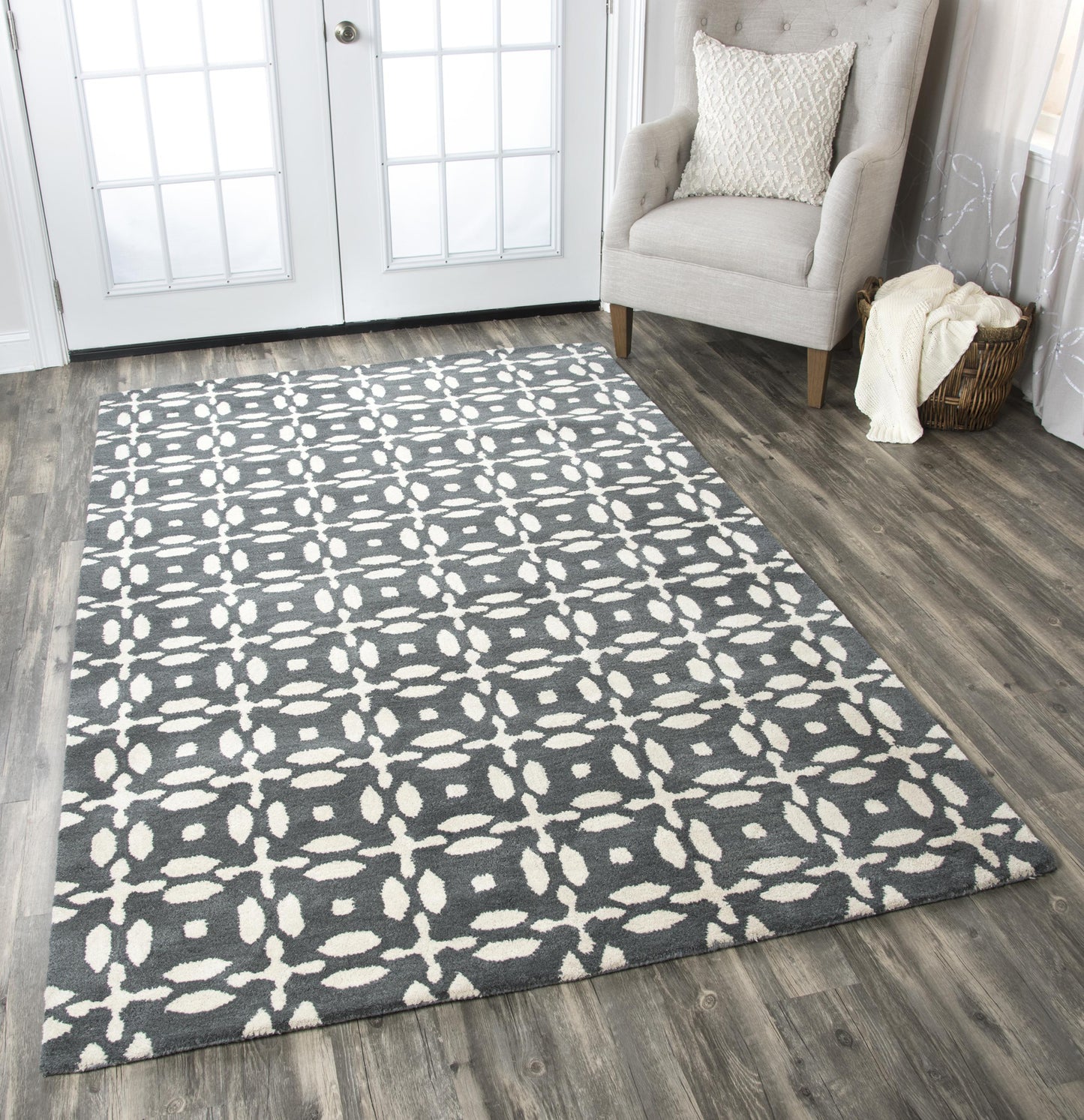 Opus OP8231 Gray Hand-Tufted Rug - Rizzy