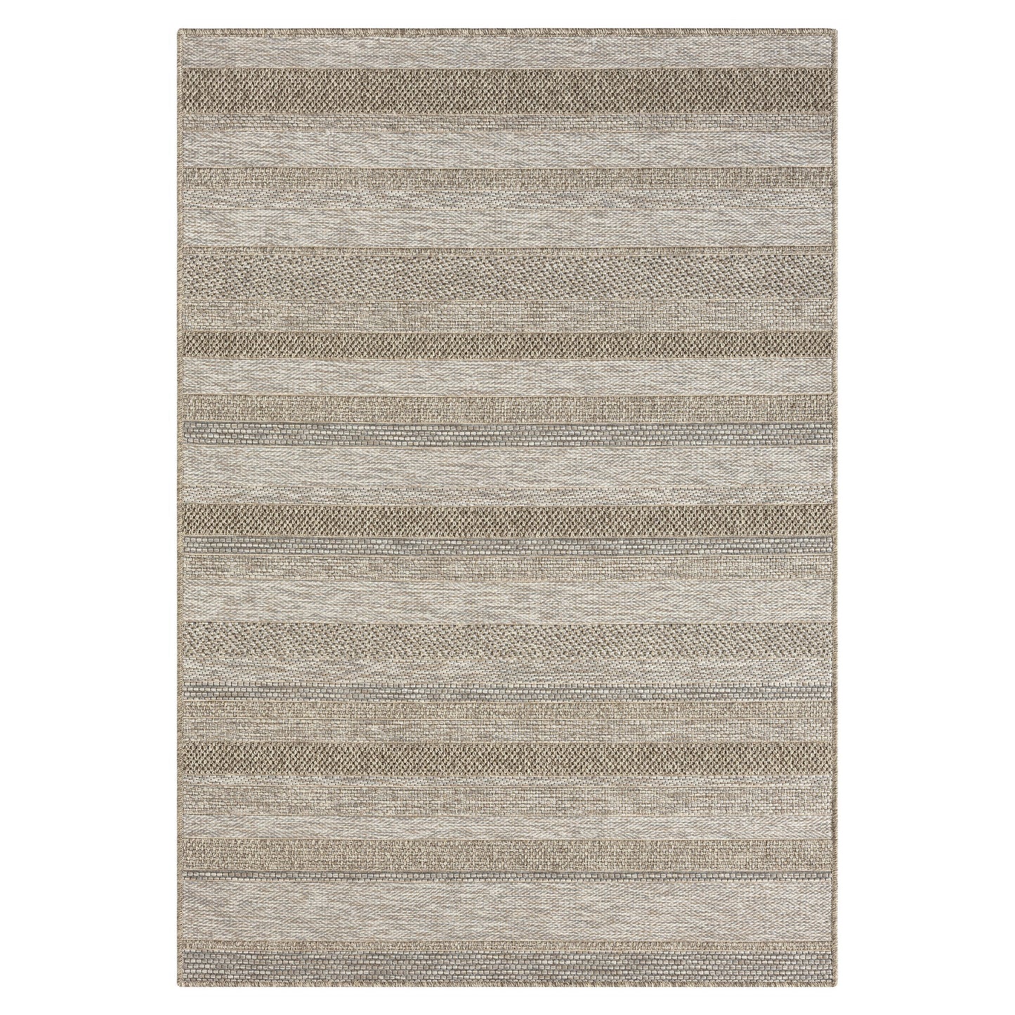 Oslo-82115 Transitional Power-Loomed Tan/Brown Self-Backed Indoor/Outdoor Area Rug - LR Home
