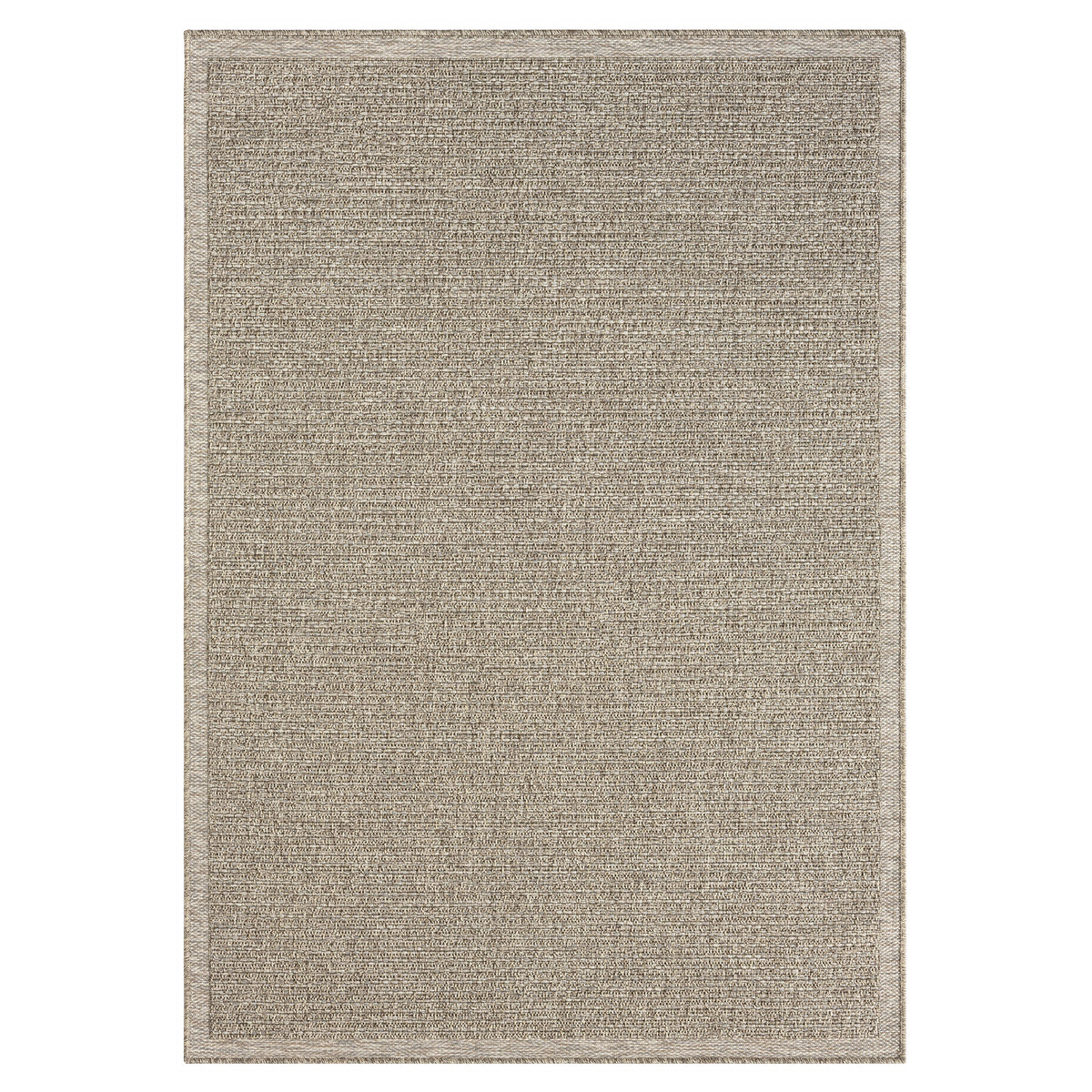 Oslo Modern Solid Brown Indoor Outdoor Area Rug - Silo view