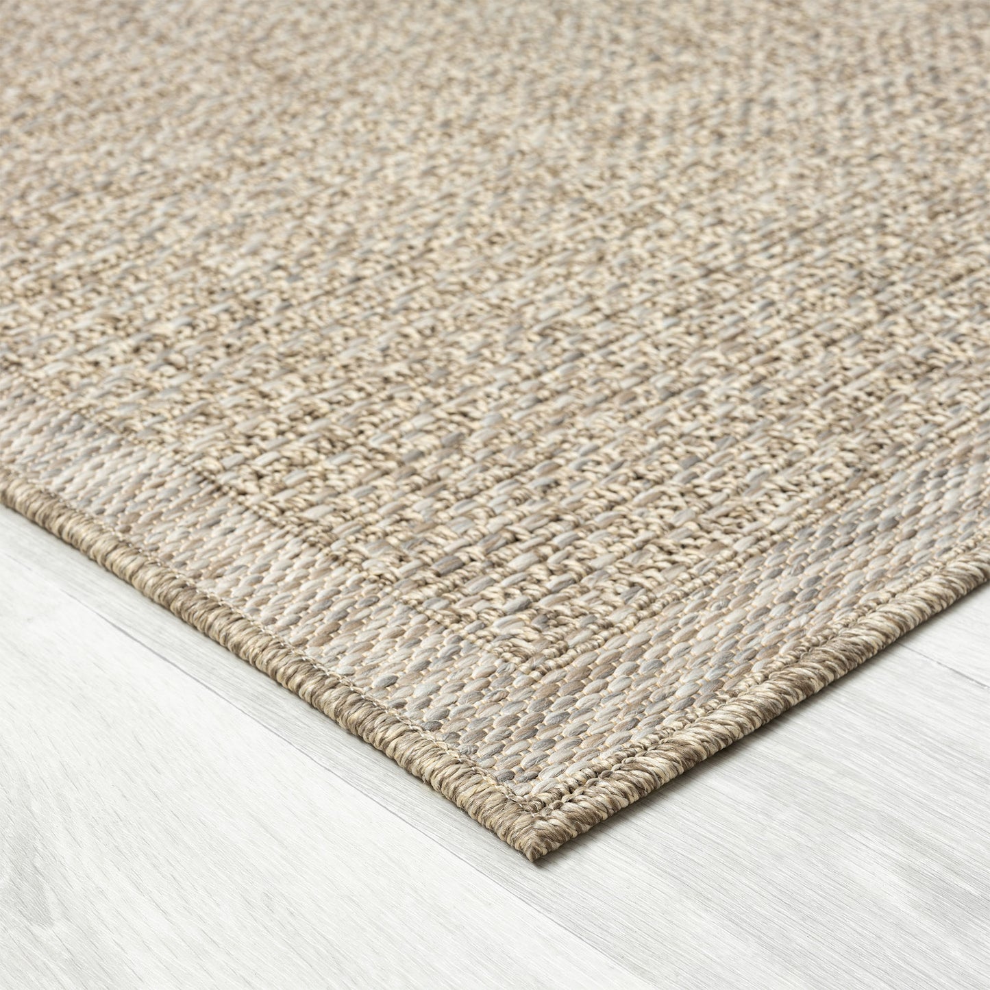 Oslo-82116 Transitional Power-Loomed Tan/Brown Self-Backed Indoor/Outdoor Area Rug - LR Home