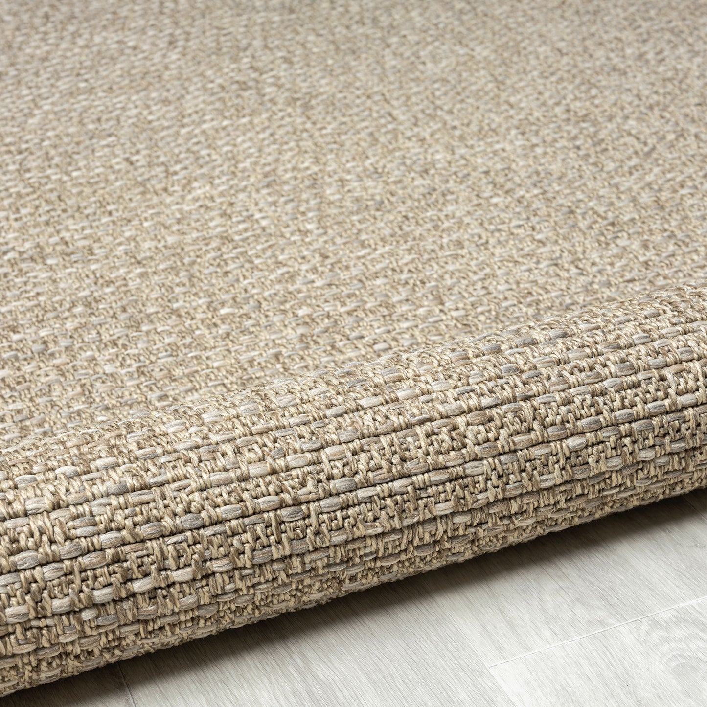 Oslo-82116 Transitional Power-Loomed Tan/Brown Self-Backed Indoor/Outdoor Area Rug - LR Home