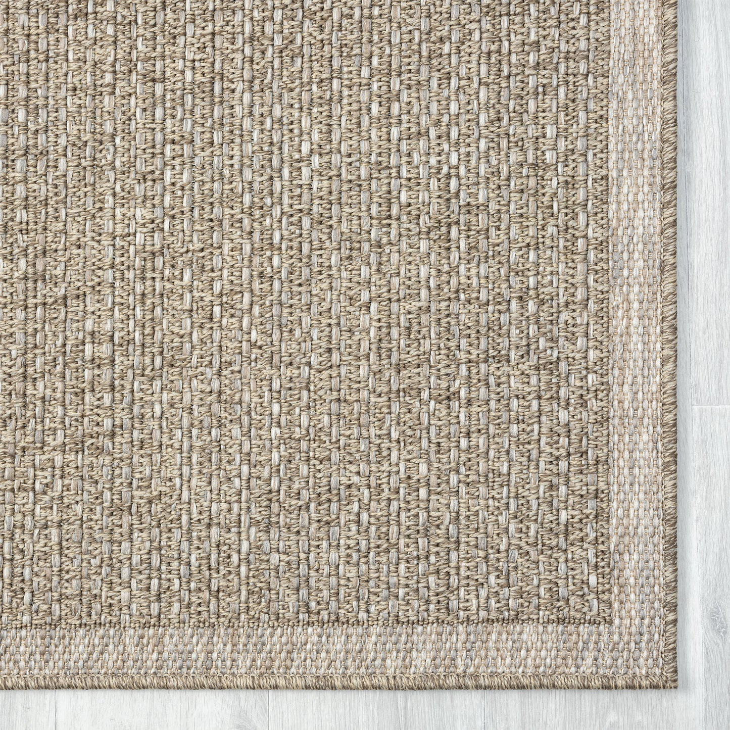 Oslo-82116 Transitional Power-Loomed Tan/Brown Self-Backed Indoor/Outdoor Area Rug - LR Home
