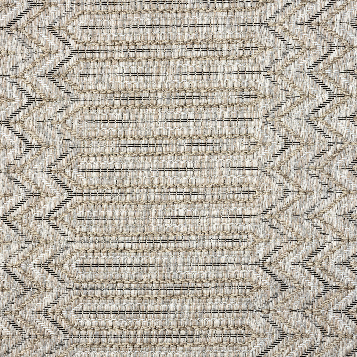 Oslo Modern Chevron Brown Indoor Outdoor Area Rug - color swatch
