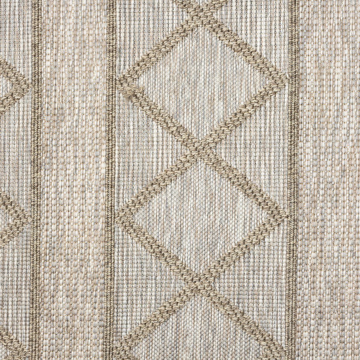 Oslo Contemporary Diamond Brown Indoor Outdoor Area Rug - color swatch