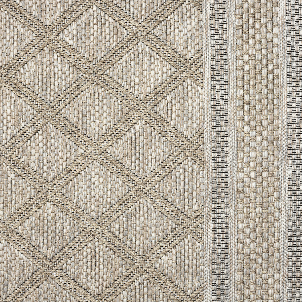 Oslo Contemporary Geometric Brown Indoor Outdoor Area Rug - color swatch