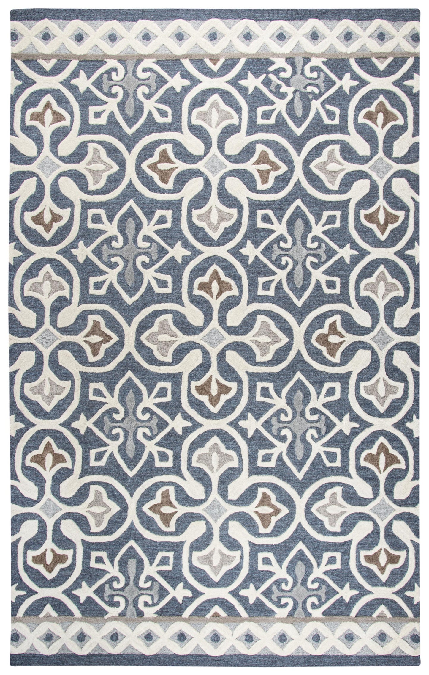 Opulent OU574A Gray/Natural Hand Tufted Rug - Rizzy