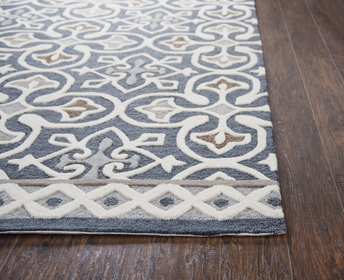 Opulent OU574A Gray/Natural Hand Tufted Rug - Rizzy