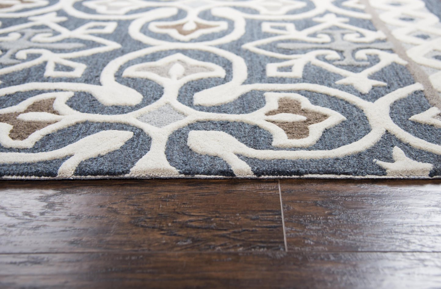 Opulent OU574A Gray/Natural Hand Tufted Rug - Rizzy