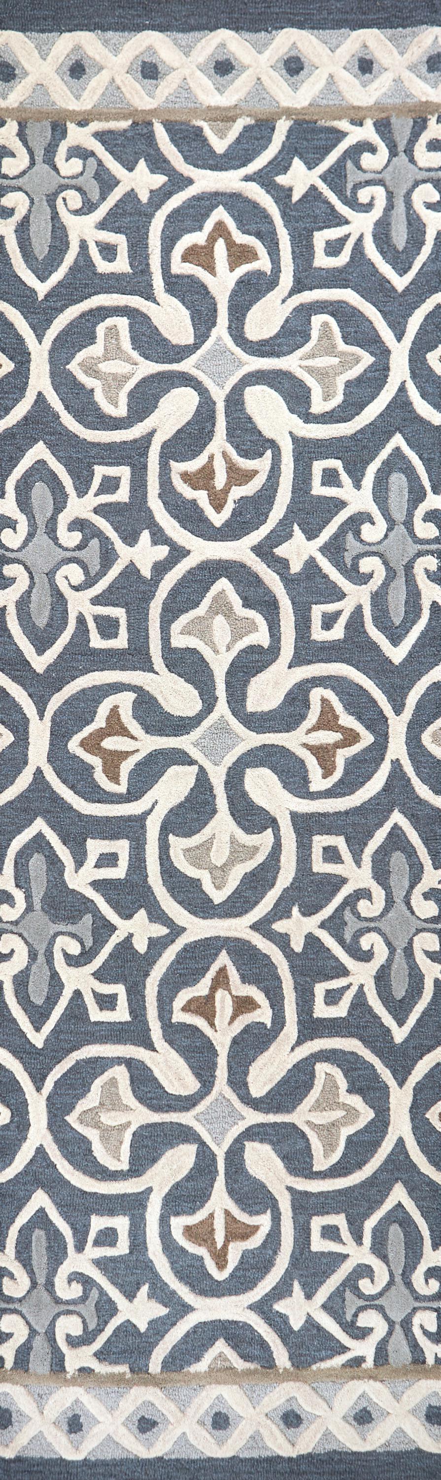 Opulent OU574A Gray/Natural Hand Tufted Rug - Rizzy